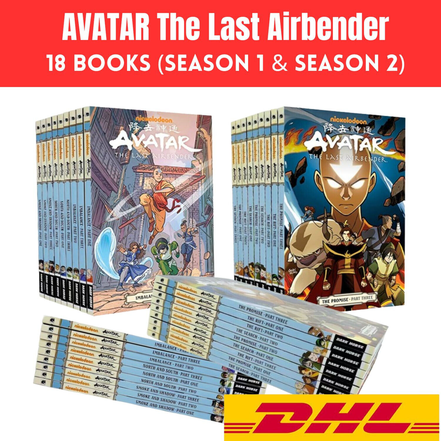 AVATAR The Last Airbender Cartoon Graphic English Comic (18 Books Complete Set)
