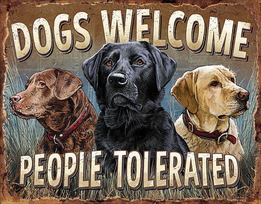 New Tin Signs Dogs Welcome 2279