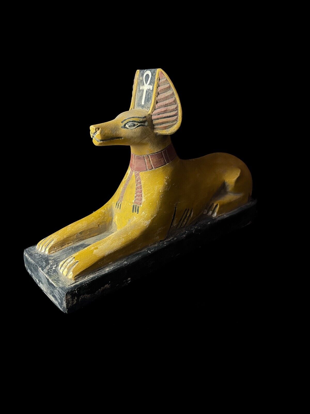 UNIQUE ANCIENT EGYPTIAN ANTIQUE Statue Anubis Jackal God