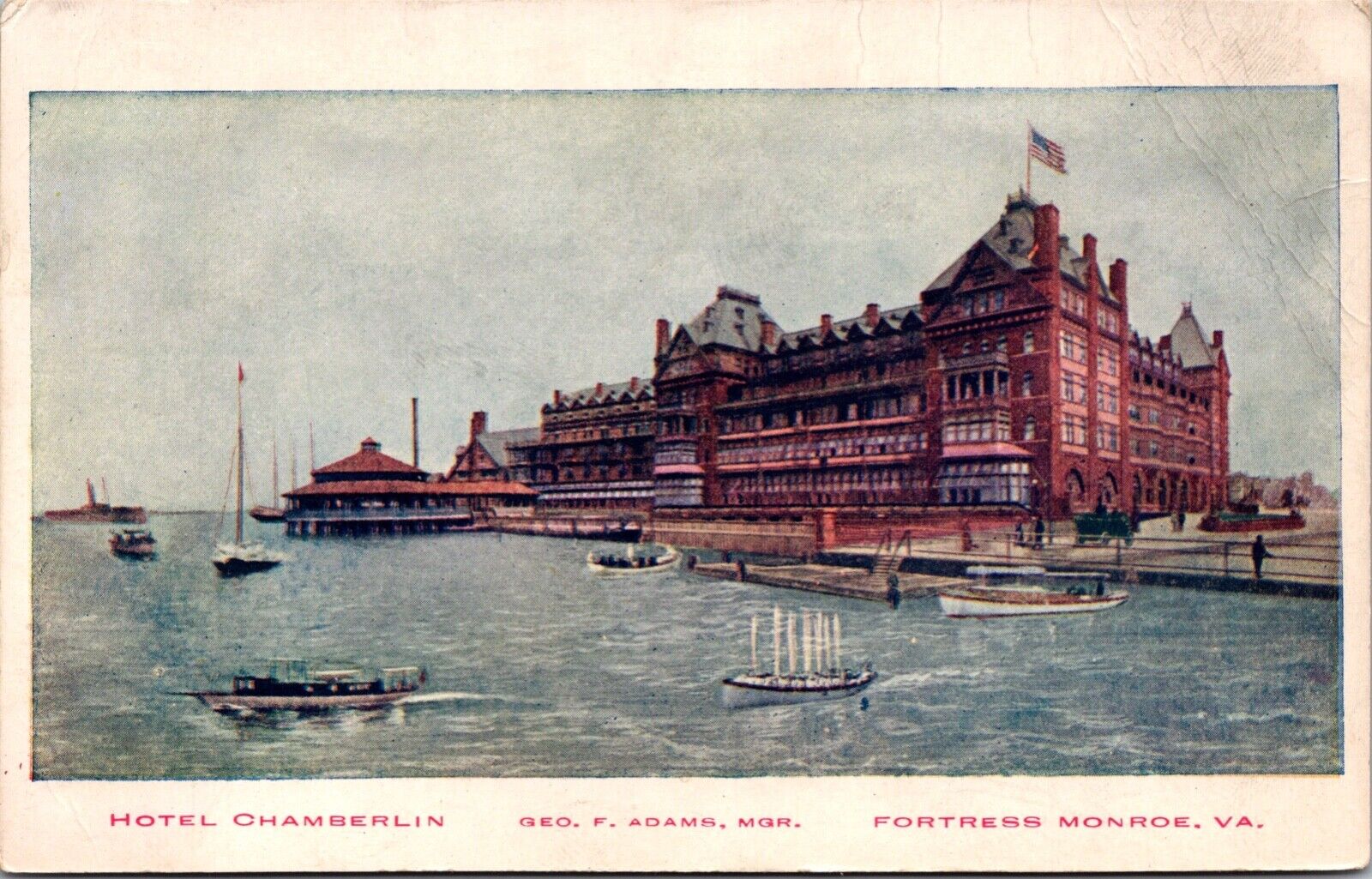Postcard Hotel Chamberlin in Fortress Monroe, Virginia