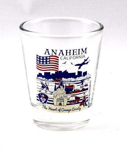 ANAHEIM CALIFORNIA GREAT AMERICAN CITIES COLLECTION SHOT GLASS SHOTGLASS 