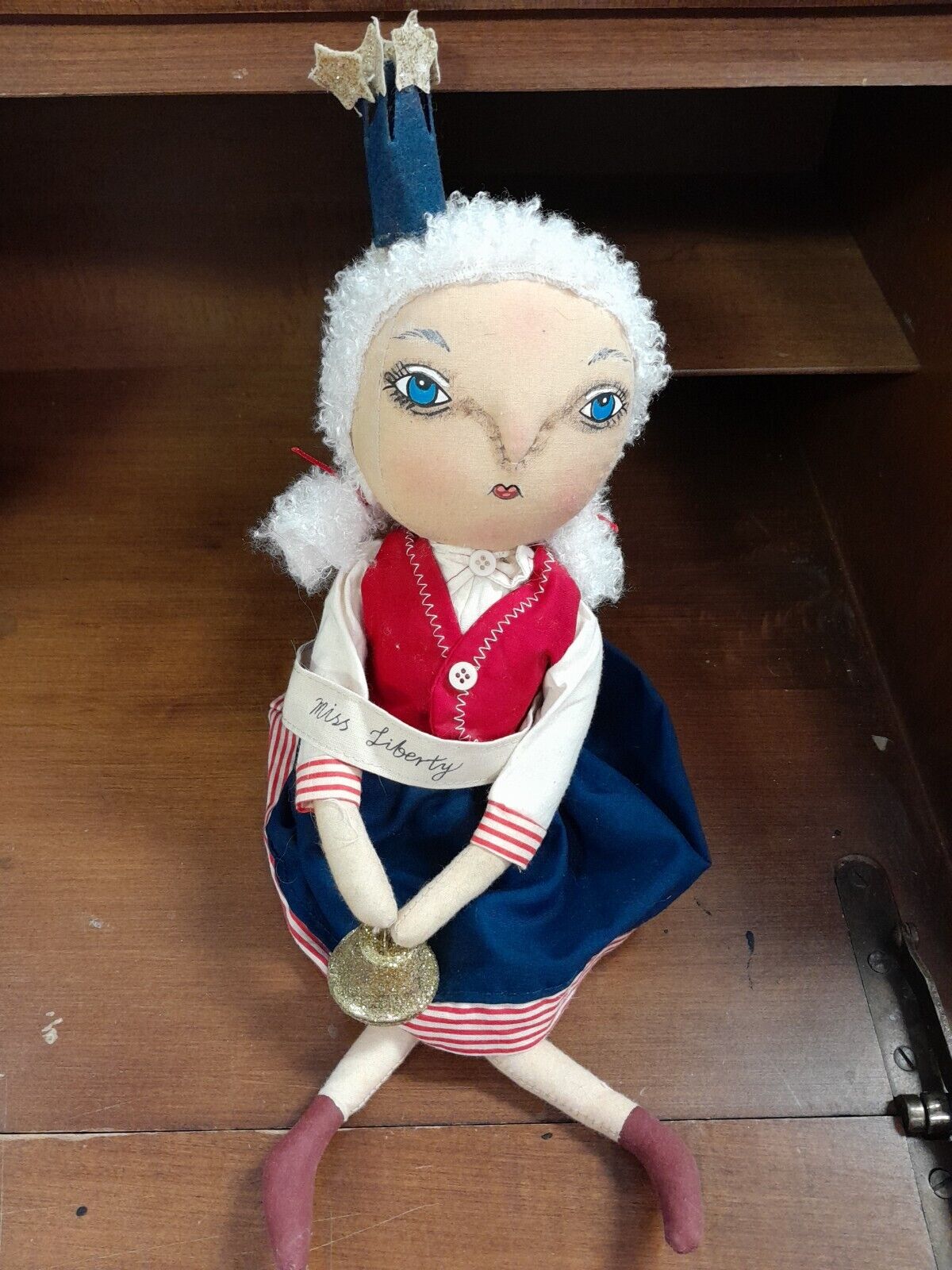 Joe Spencer Art Doll Pair Samuel Liberty And Miss Liberty