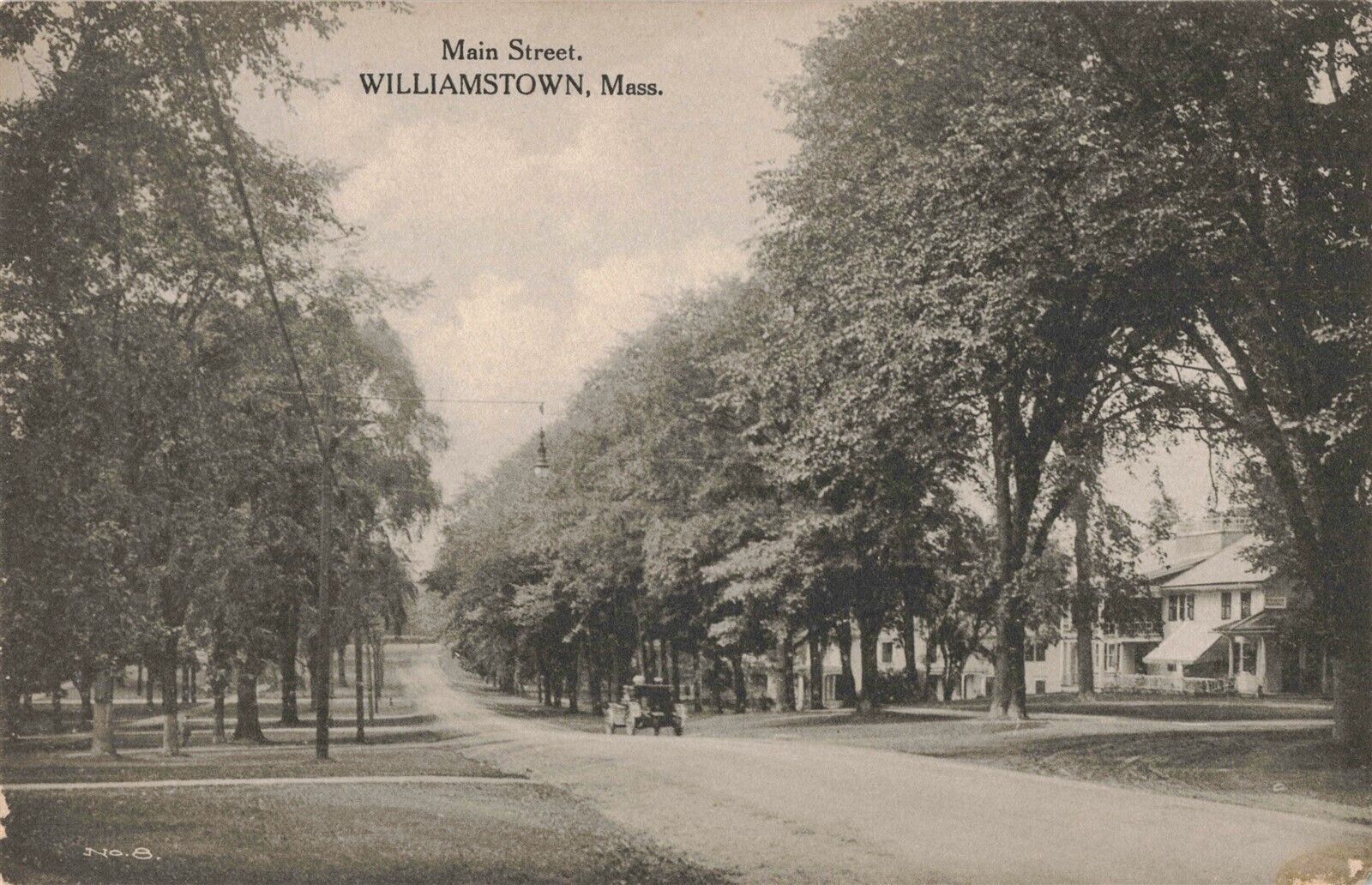 Main Street Williamstown MA Albertype c.1907 Postcard A647