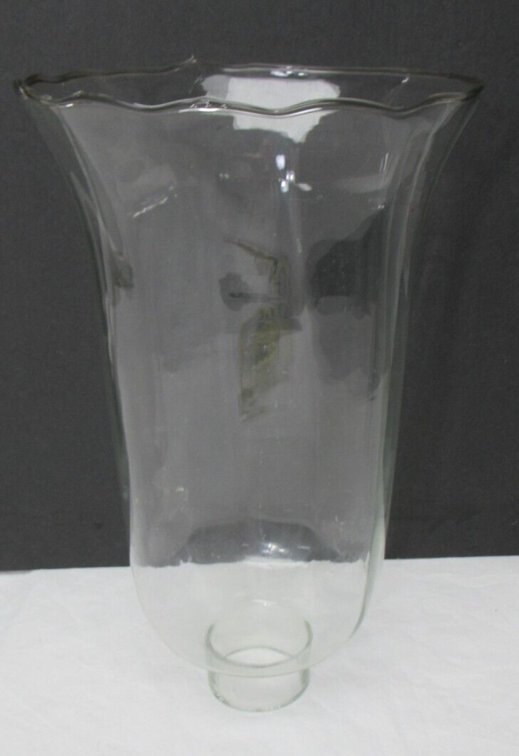 Clear Hurricane Lamp Shade Vintage Glass 10\