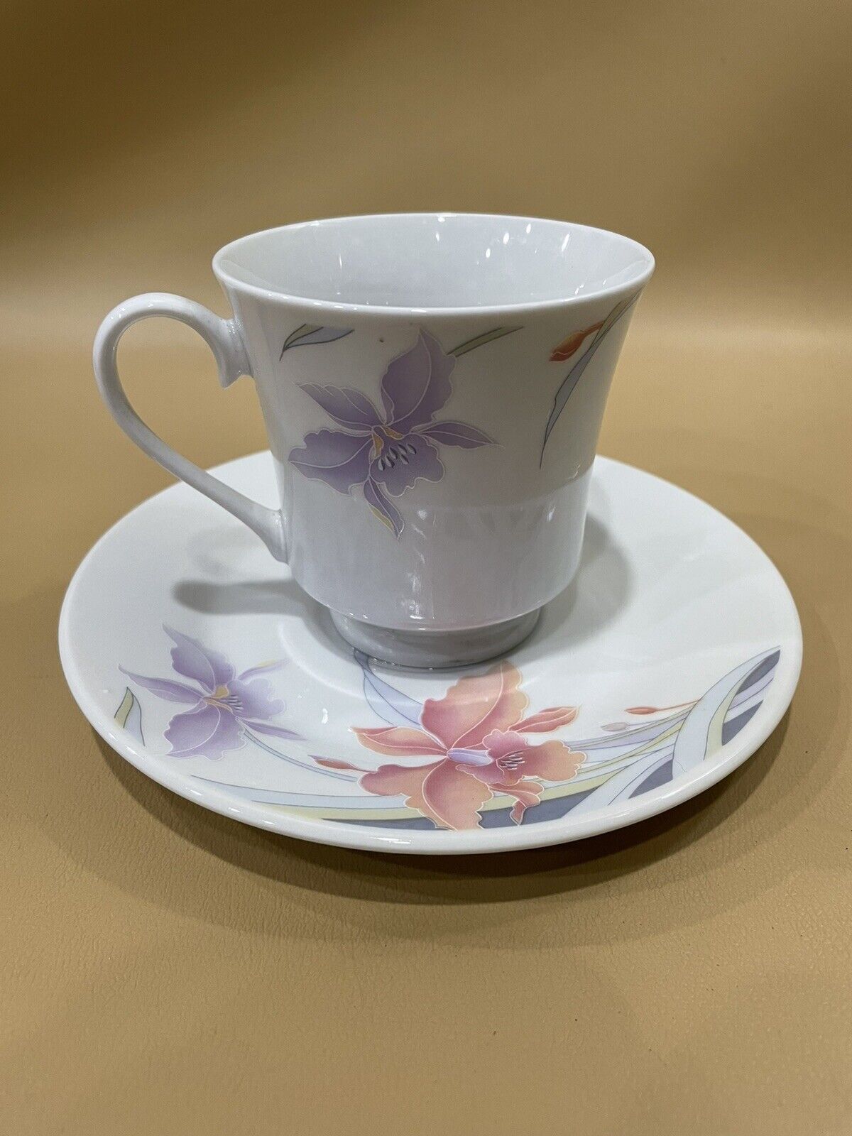 Vintage Silverie Fine China Floral Tea Cup & Saucer