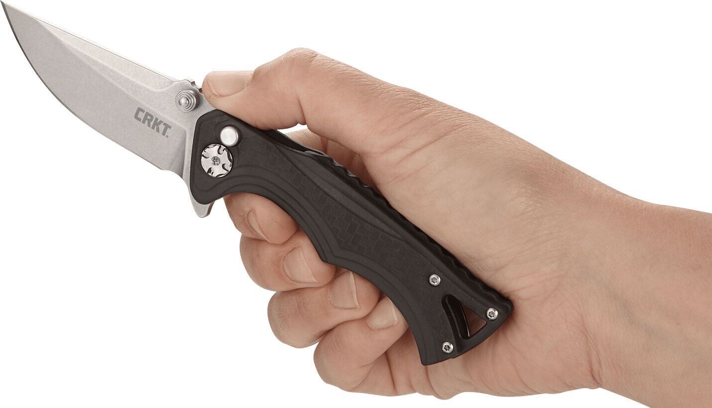 CRKT 5220 BT Fighter Compact folding knife spring assist pocket clip.