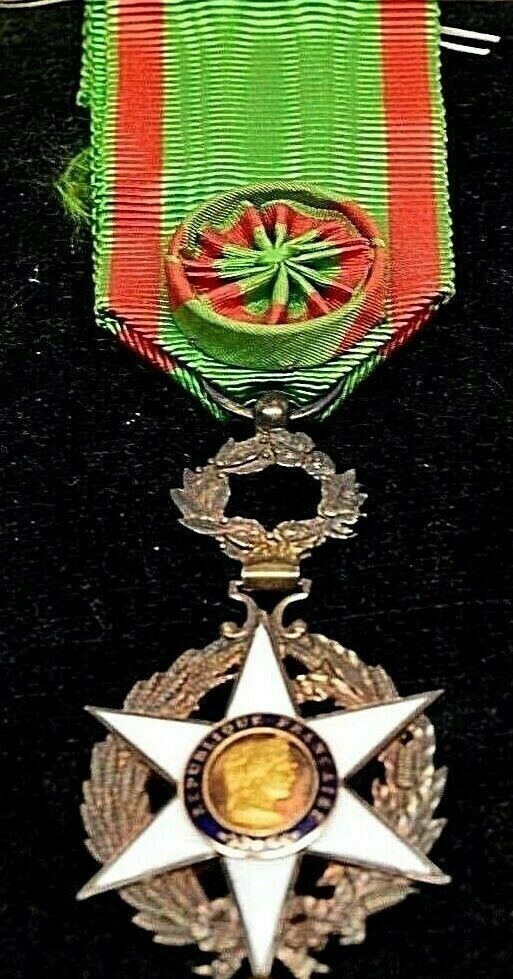 WWI French Officer's Star Cross Medal Order of Agricultural Merit