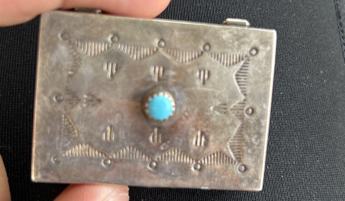unique vintage native navajo sterling silver Box