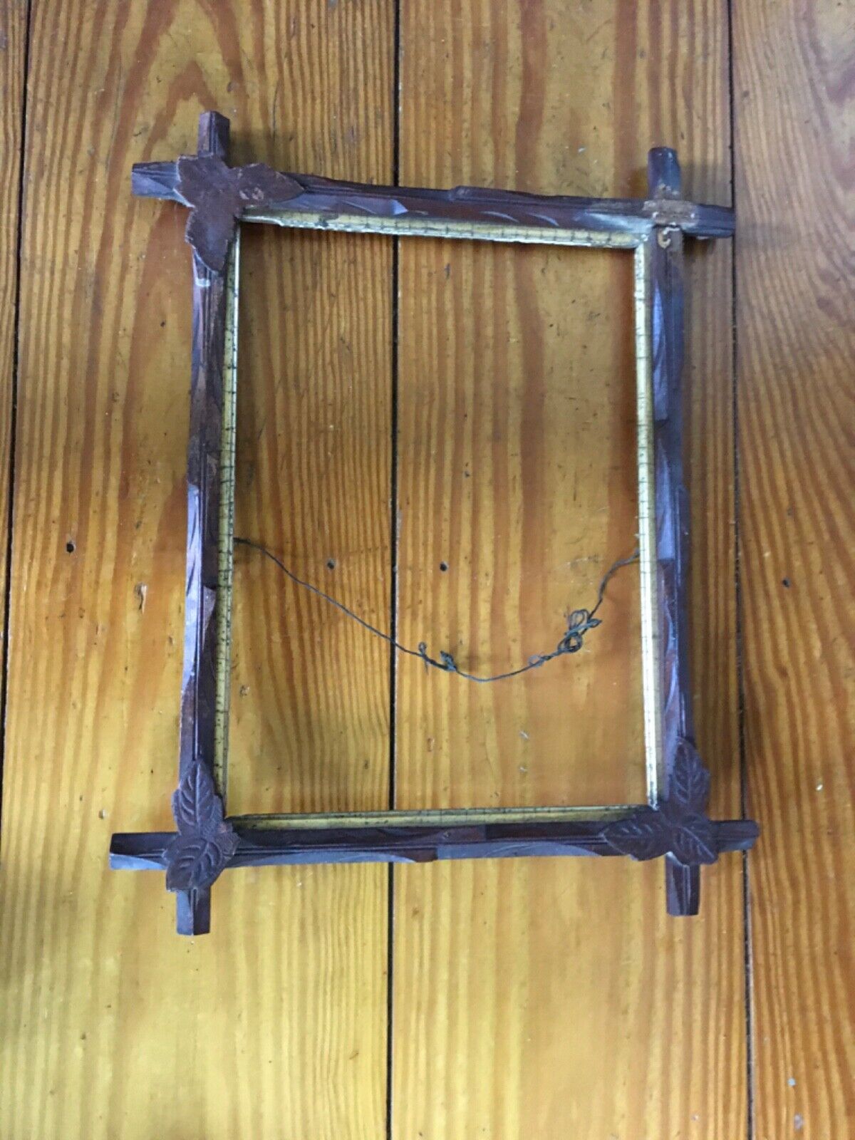 Vintage Wooden Adirondack Style Frame 14 3/4” x 19”