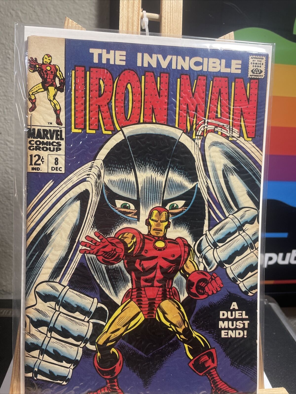 The Invincible Iron Man #8 A Duel Must End 1968 Vintage Marvel MCU George Tuska