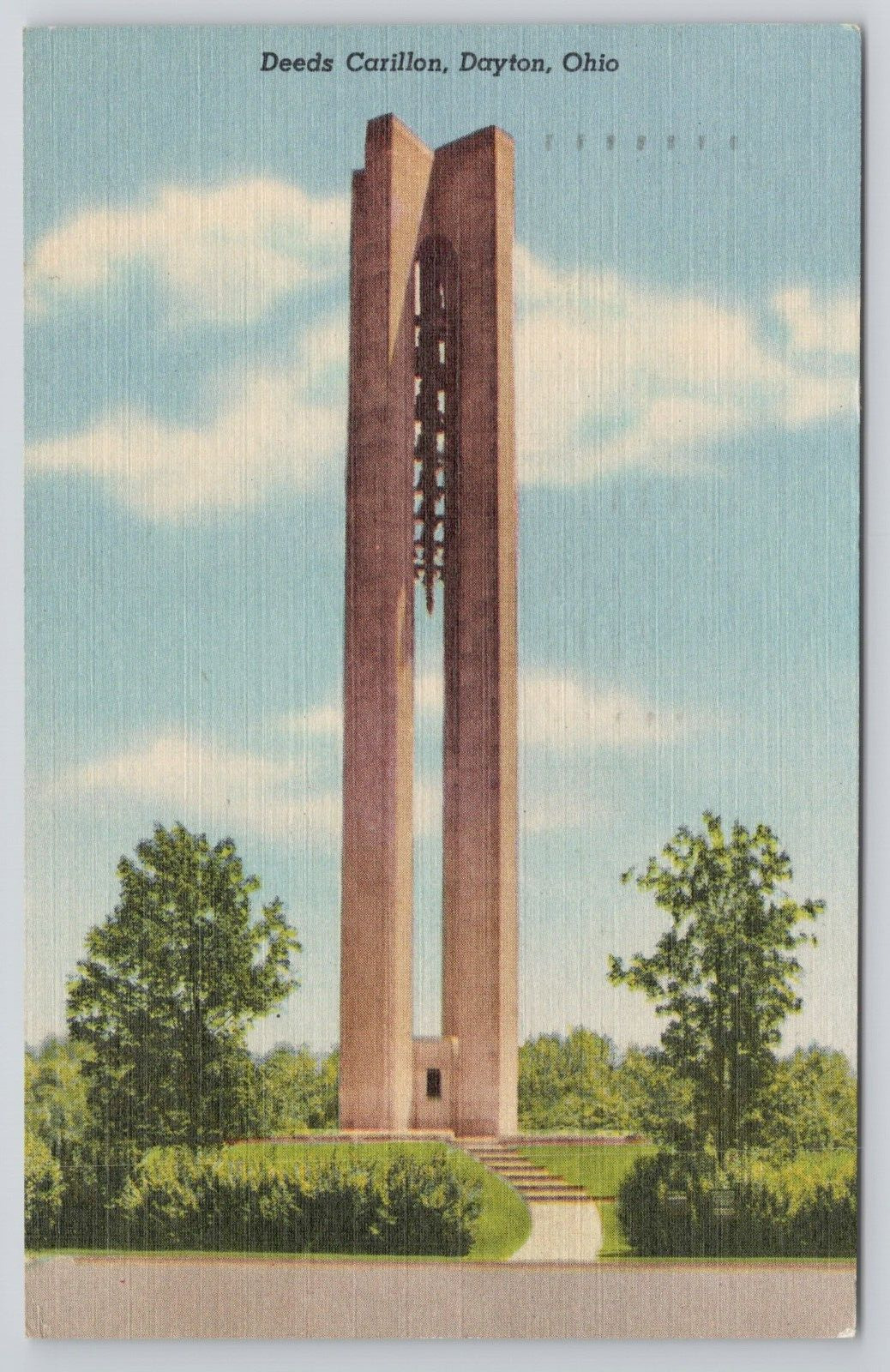 Postcard Deeds Carillon Dayton Ohio