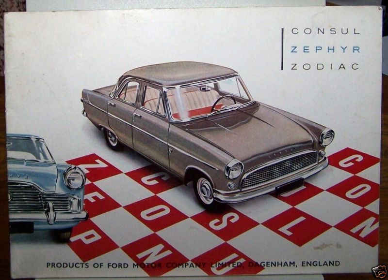 1959 CONSUL, ZEPHYR, ZODIAC VINTAGE SALES BROCHURE
