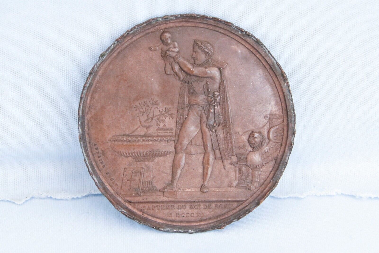 Circa 1811 Uniface Medal French Emperor Napoleon Bonaparte Baptism King of Rome