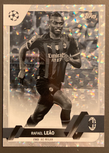 RAFAEL LEAO 2022-23 TOPPS UEFA COMPETITIONS BLACK & WHITE ICY FOIL /150