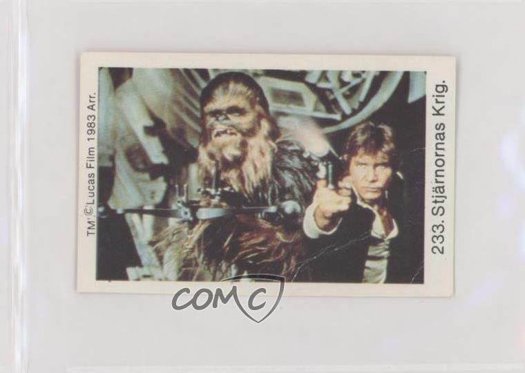 1983 Nellba Star Wars Stjarnornas Krig Chewbacca Han Solo #233 f5h