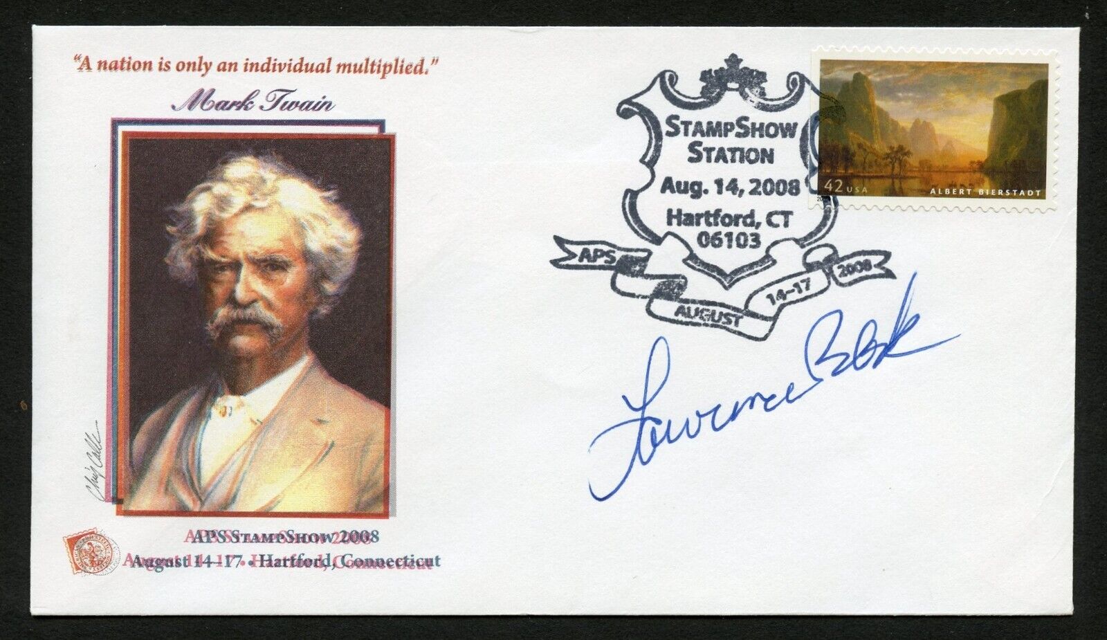 Lawrence Block signed autograph auto Crime Writer Postal Cover FDC