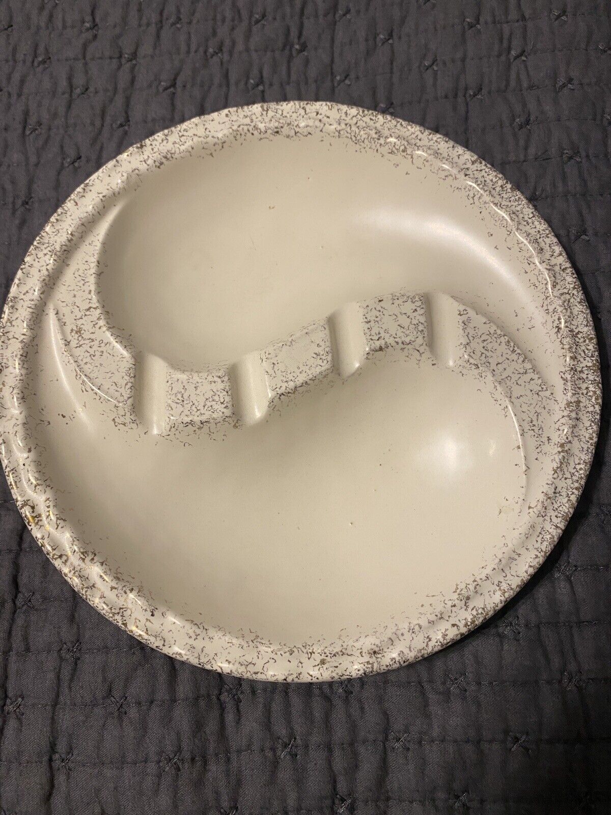 Vintage 8 Inch Made In USA ceramic ashtray