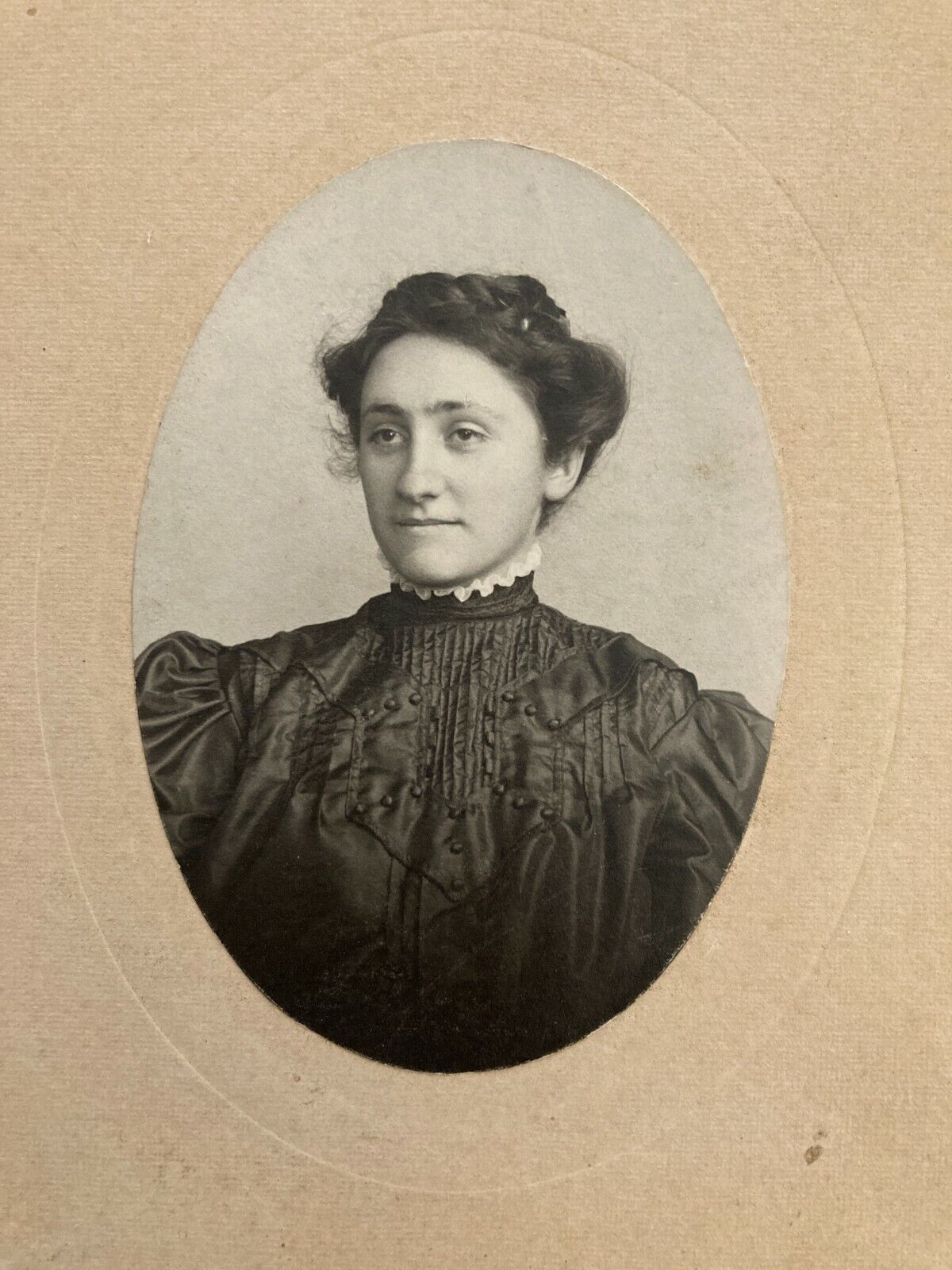 Antique Cabinet Card Victorian Edwardian Pretty Woman Grand Island Nebraska