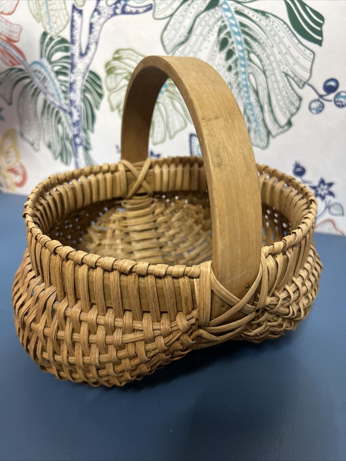 Vintage Buttock Egg Basket Woven Small/ Medium Handmade