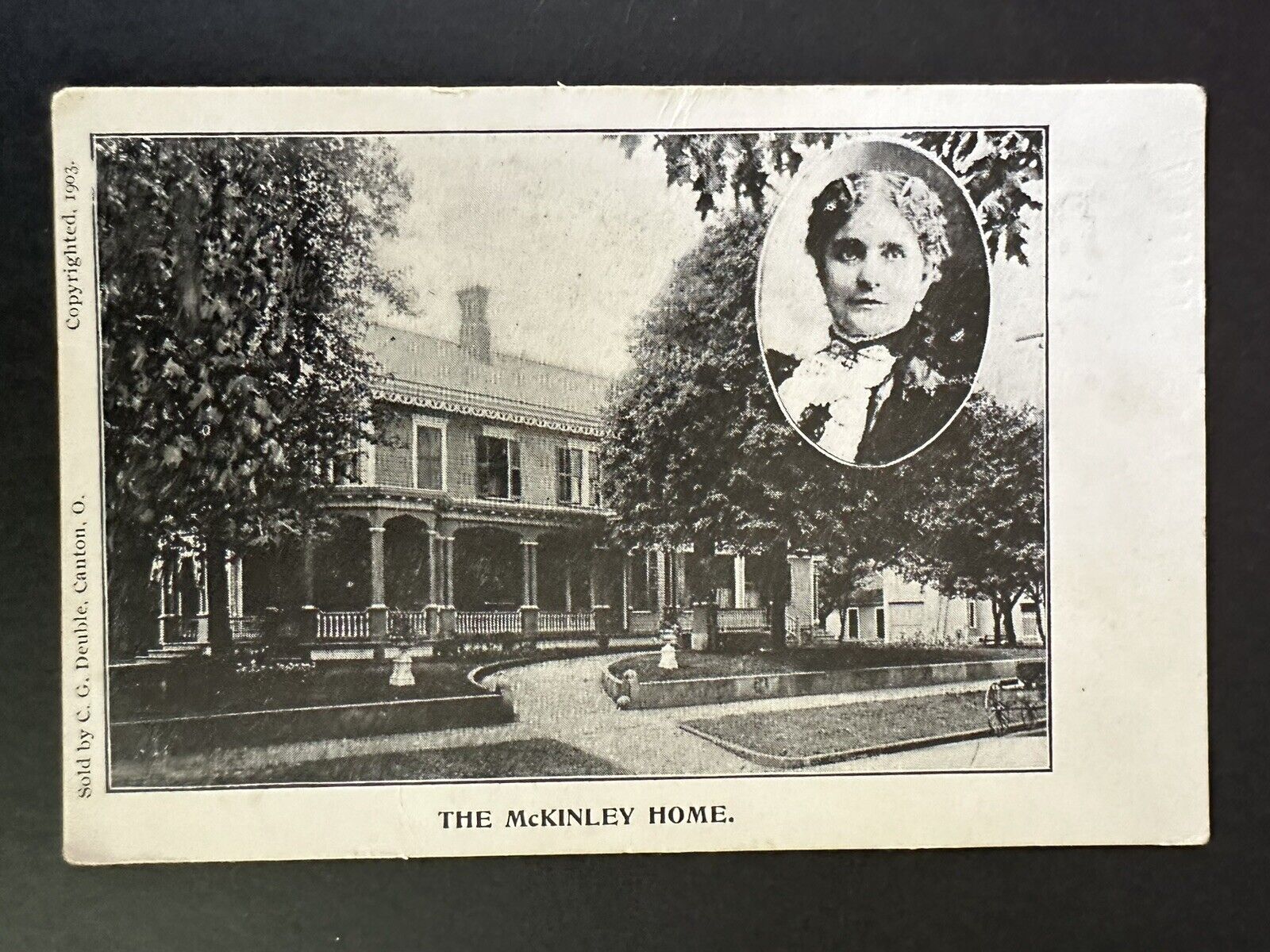 Postcard Private Mailing Card “The McKinley Home” Wife Ida 1903 Black & White