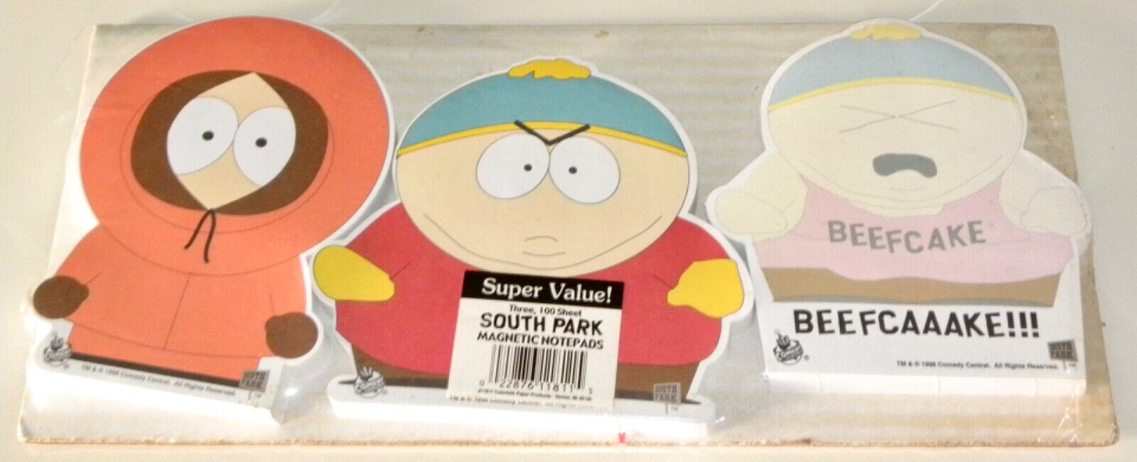NEW ~ Vintage 1998 SOUTH PARK MAGNETIC NOTEPADS (100 Sheets Each) ~ NOS; NIB