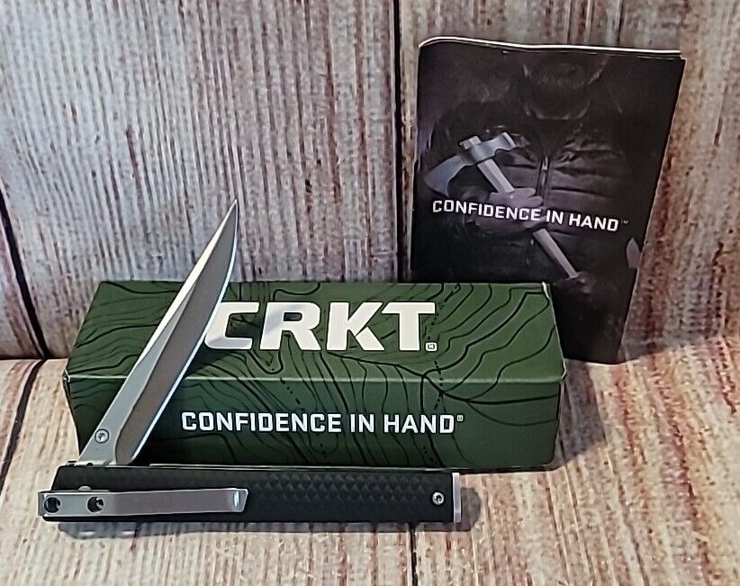 CRKT CEO  7096 Folding Pocket Knife With Pocket Clip, Black, \