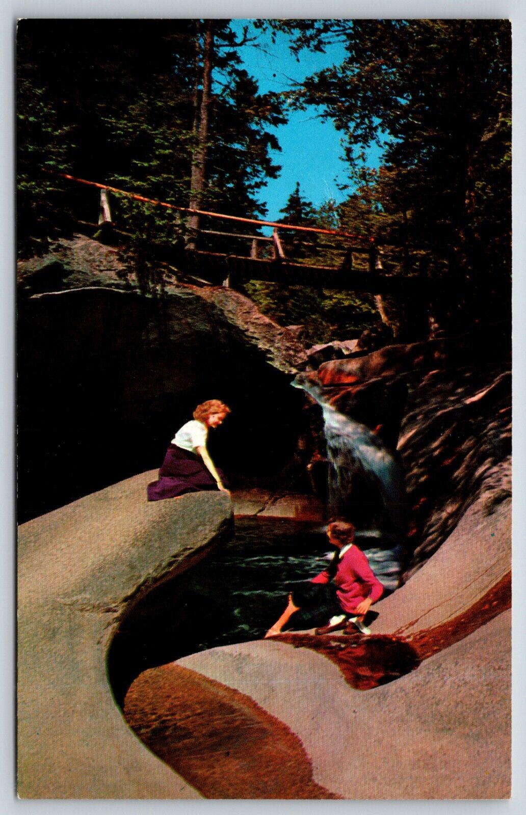 Vintage Postcard The Basin Franconia Notch New Hampshire NH G9
