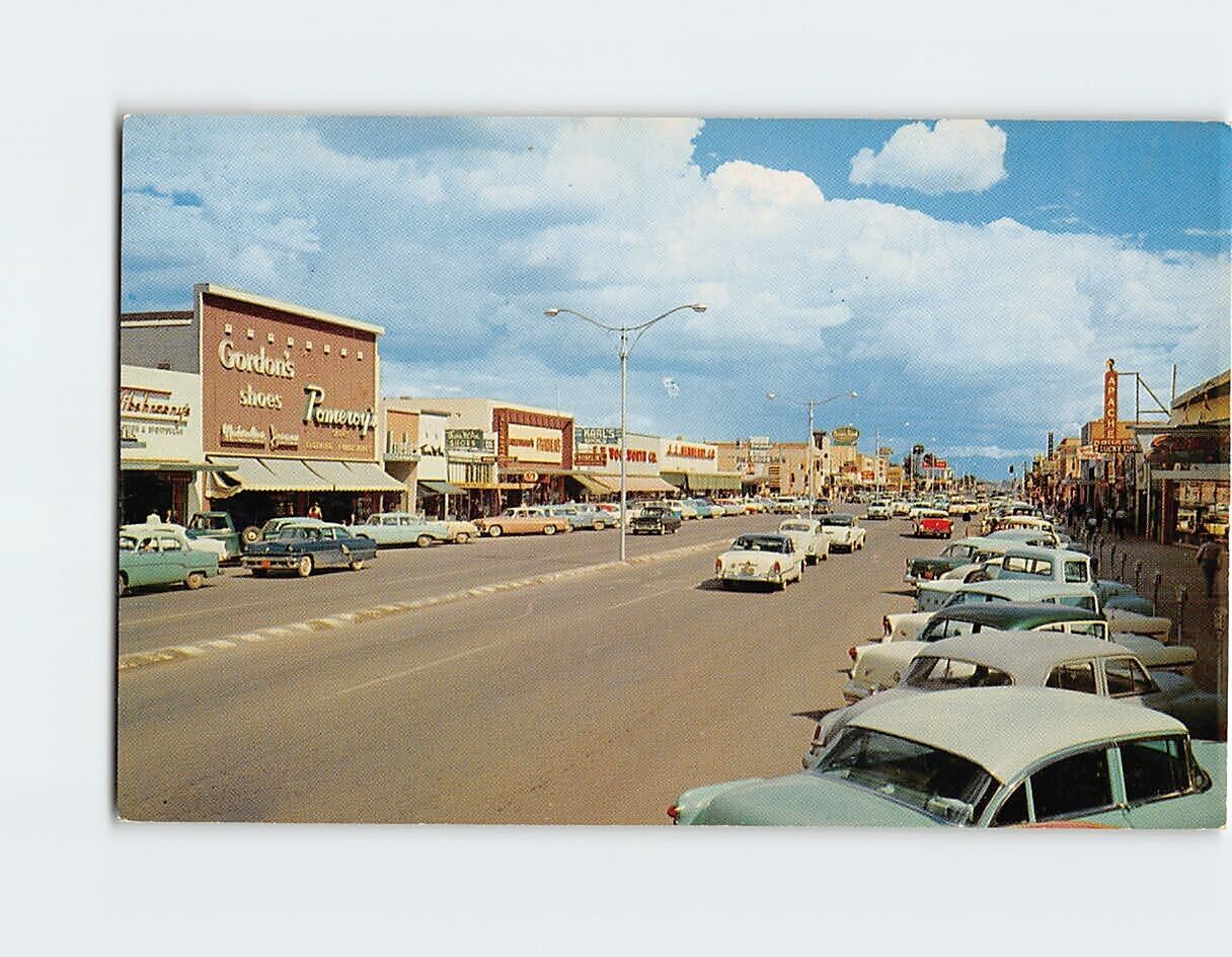 Postcard Looking East on Main Street, Mesa, Arizona