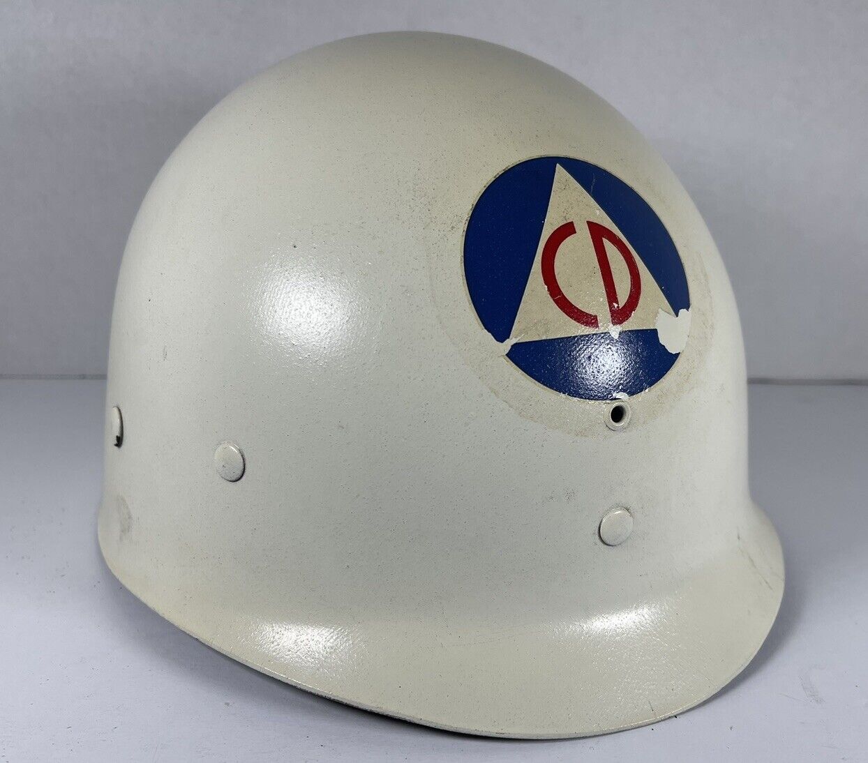 WW2 Era Westinghouse M-1 Helmet Liner Civil Defense Painted 