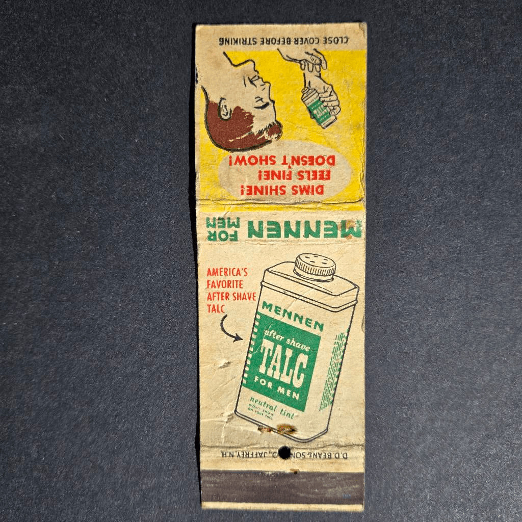 Vintage Matchcover Mennen Aftershave Talc for Men