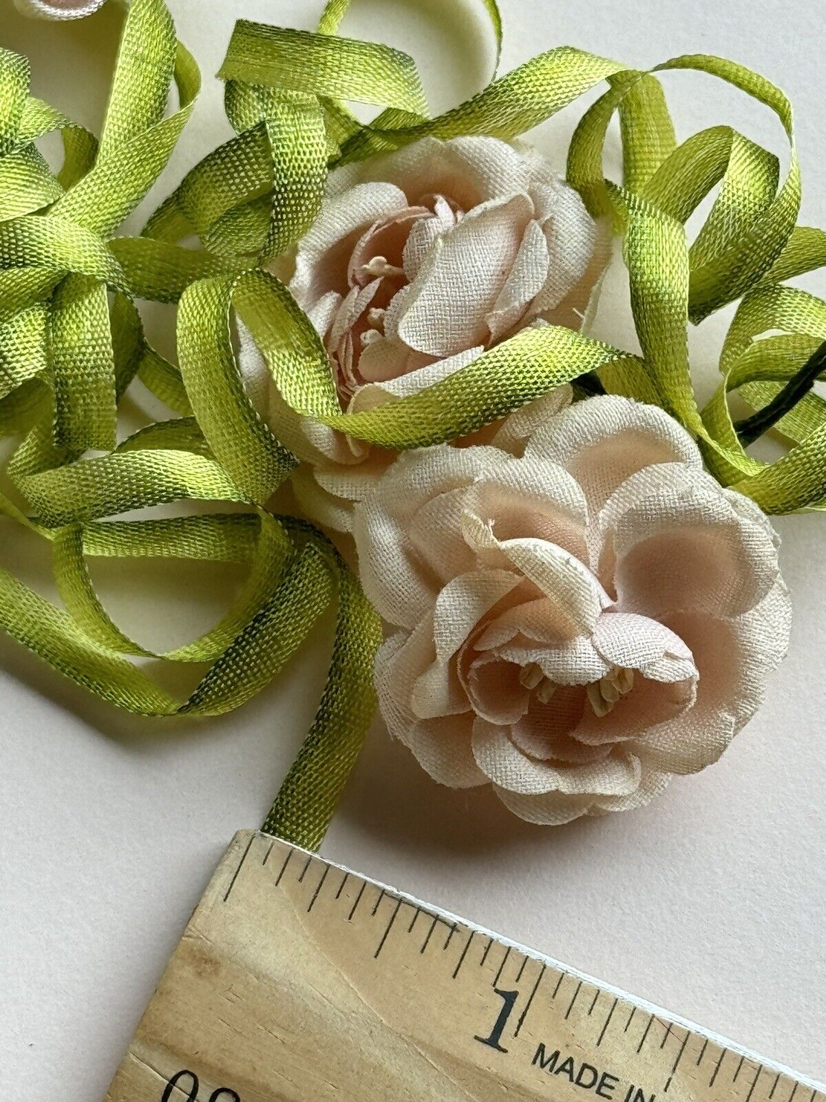 Antique French Ombre Ribbon Work Millinery by yard