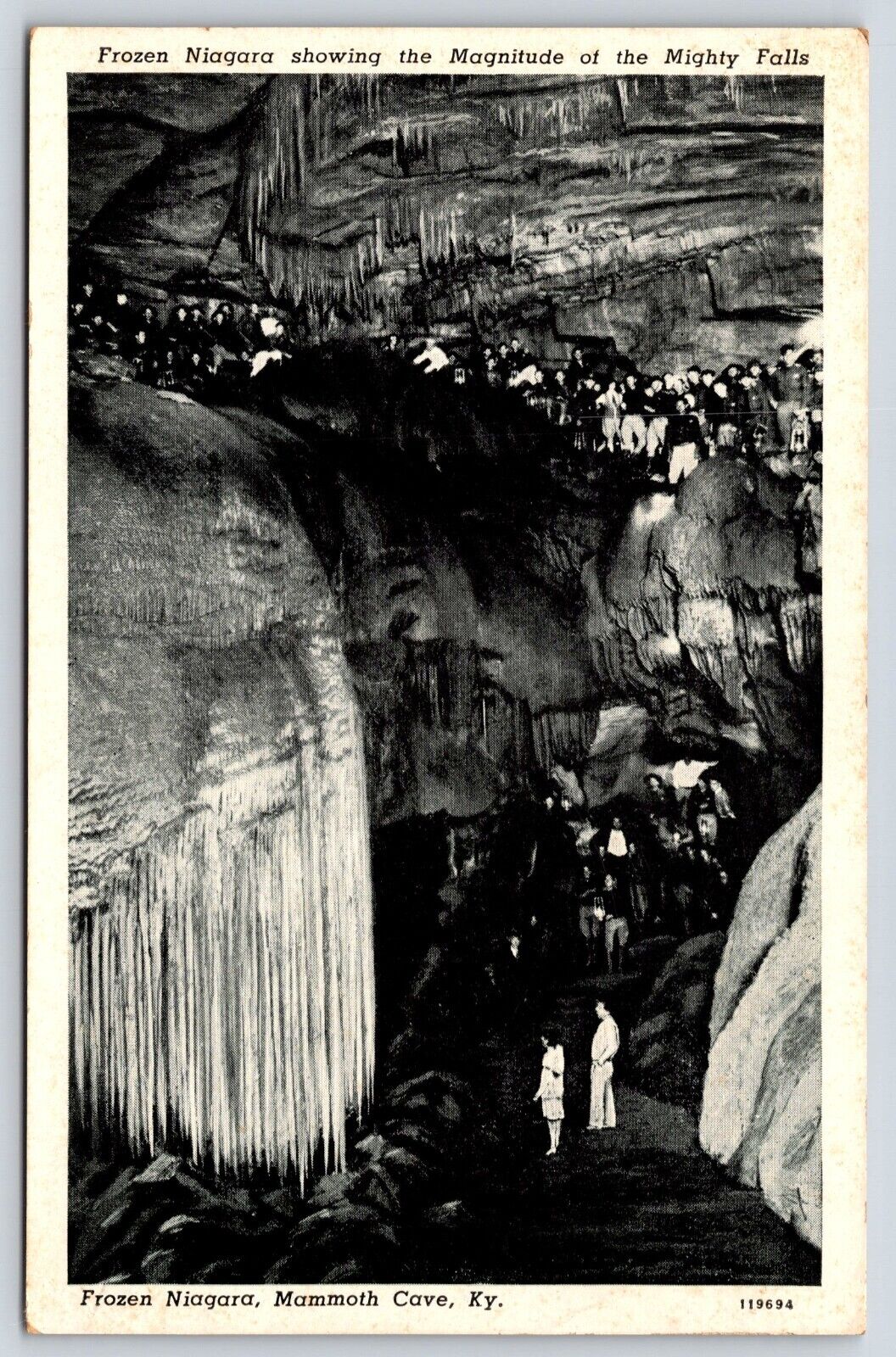 Kentucky Mammoth Cave Frozen Niagara Vintage Postcard