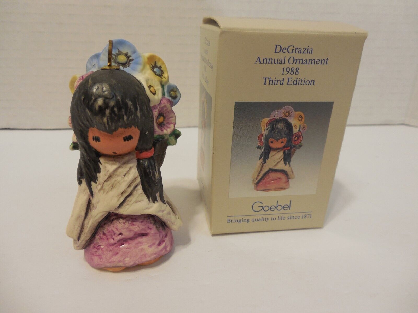 1988 DeGrazia W Germany Annual Ornament Goebel Flower Girl #7383