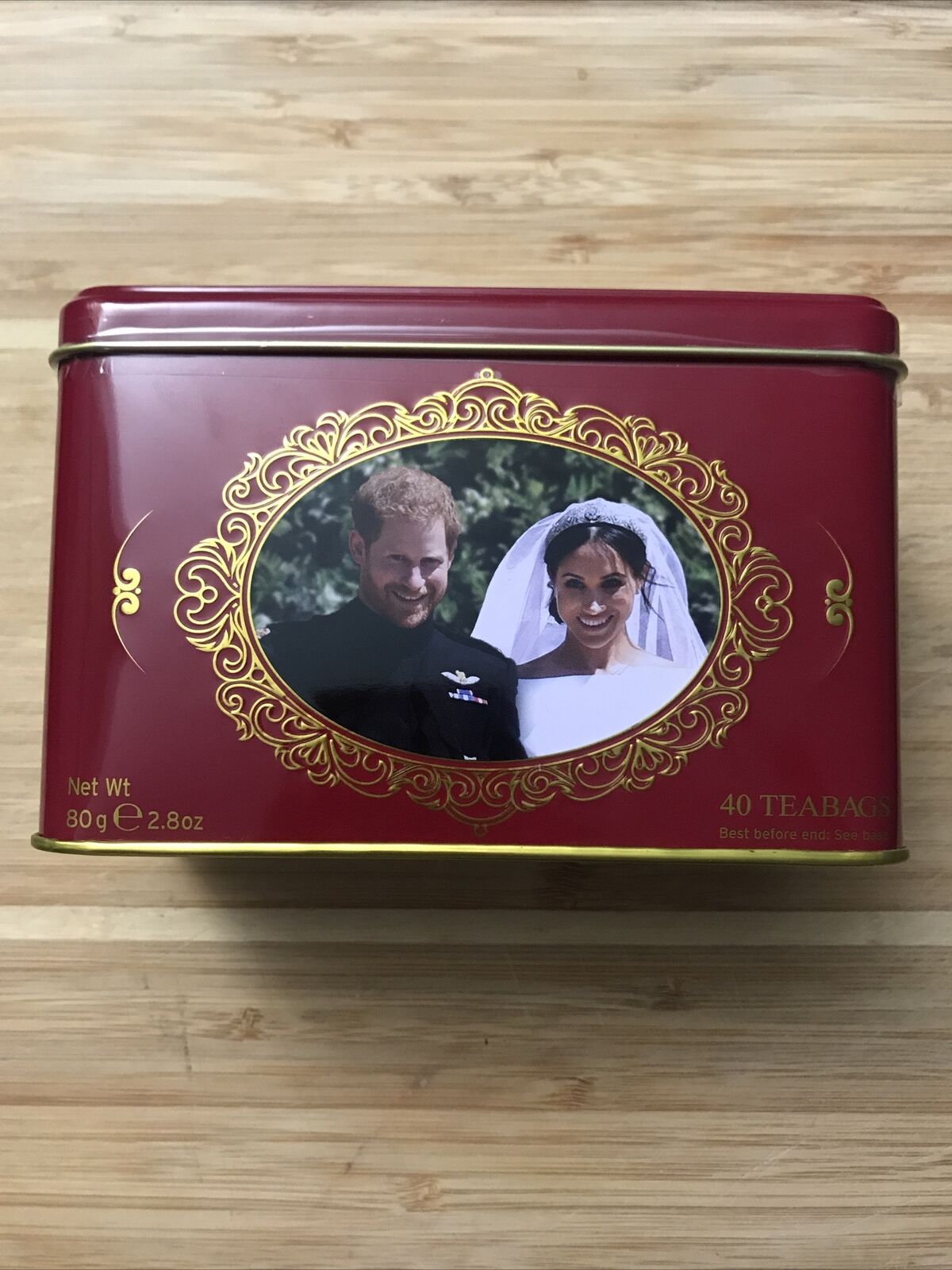 DUKE & DUCHESS OF SUSSEX Harry + Meghan Markle WEDDING Tea SEALED TIN Exp 8/2023
