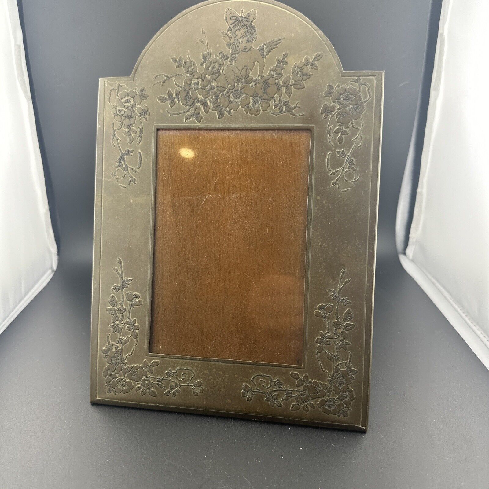 Early 1900s Turn of the Century Bronze Small Picture Frame