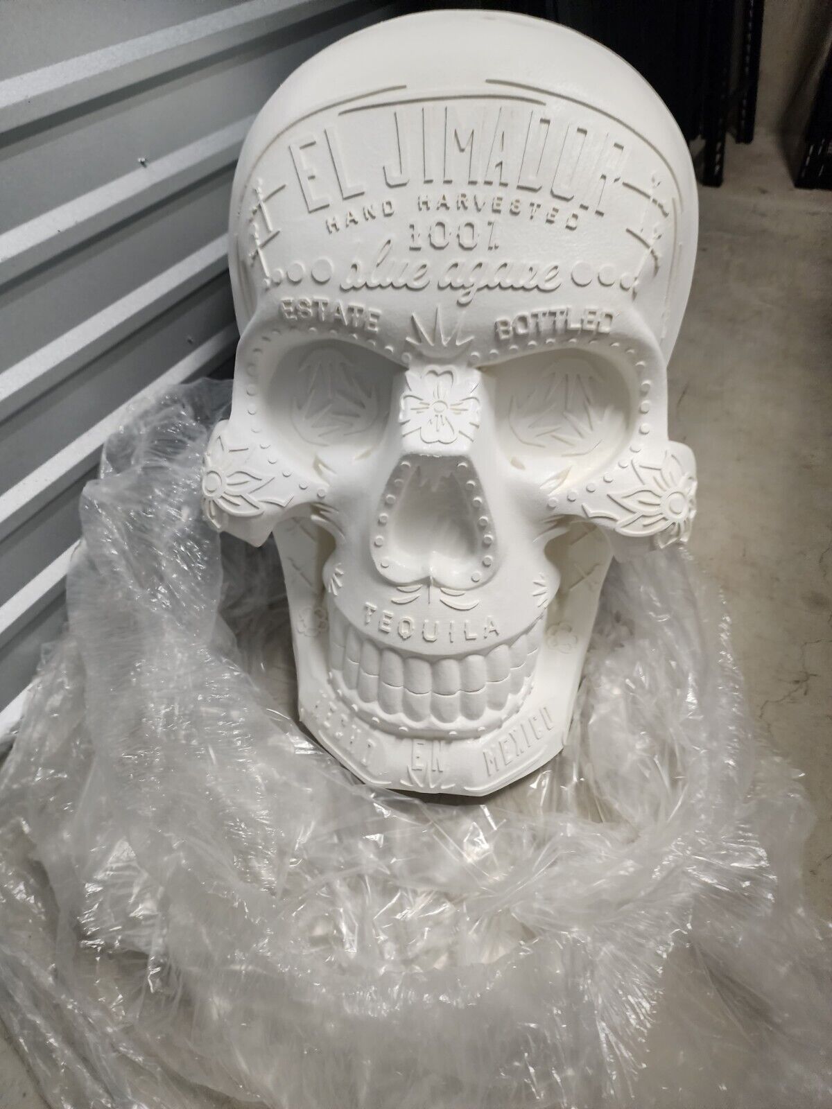 Very Large El Jimador Tequila Sugar Skull For Bar Man Cave Decor Metal Tin Sign