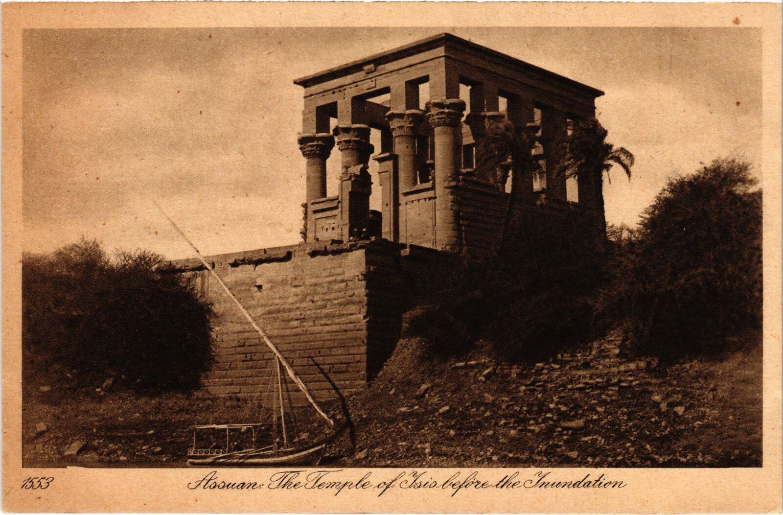 CPA AK ASWAN Temple of Isis before the Flood EEGYPT (1324308)