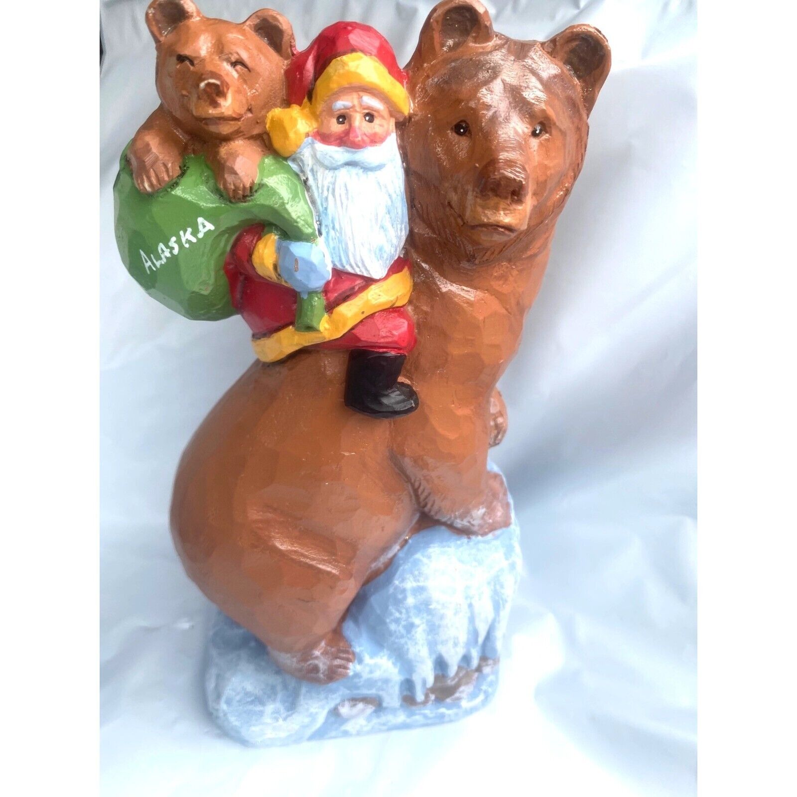 Susan M. Smith Santa Riding Bear Exclusive for Alaska Christmas Store
