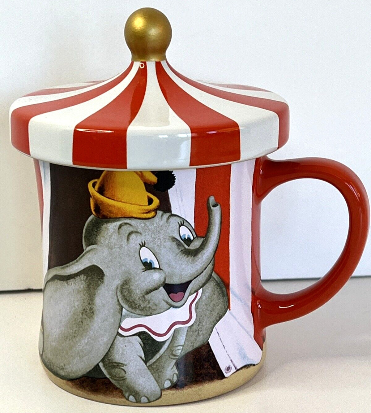 DISNEY Official Dumbo Tent Coffee/Tea Mug With Lid Timothy Q. Mouse New With Tag