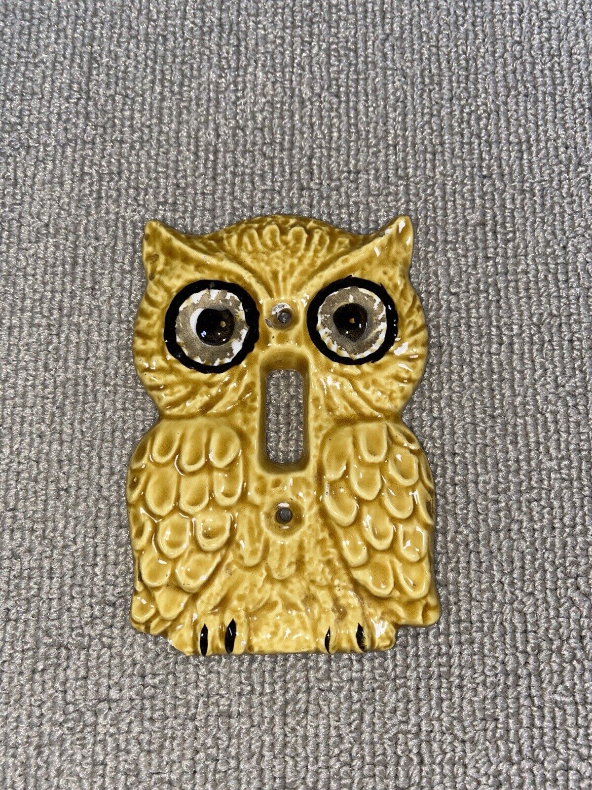 Vintage Enesco Owl Switchplates IMPERFECTION See Photos