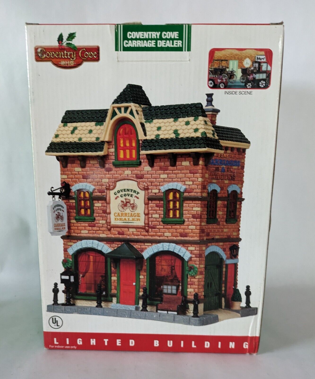 2009 Lemax Coventry Cove Carriage Dealer Lighted Building in Original Box