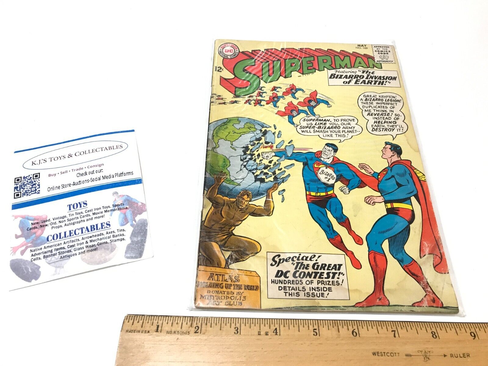 SUPERMAN #169 1964 Bizarro Mr. Mxyzptlk Jerry Siegel Curt Swan DC Comics W/Holde