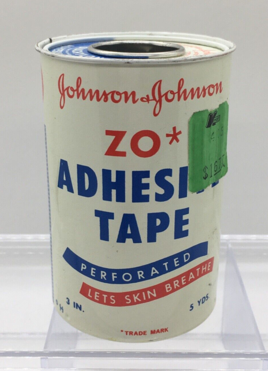 Vtg 1964 Johnson and Johnson ZO* Adhesive Tape Waterproof 3 Inch Perforated