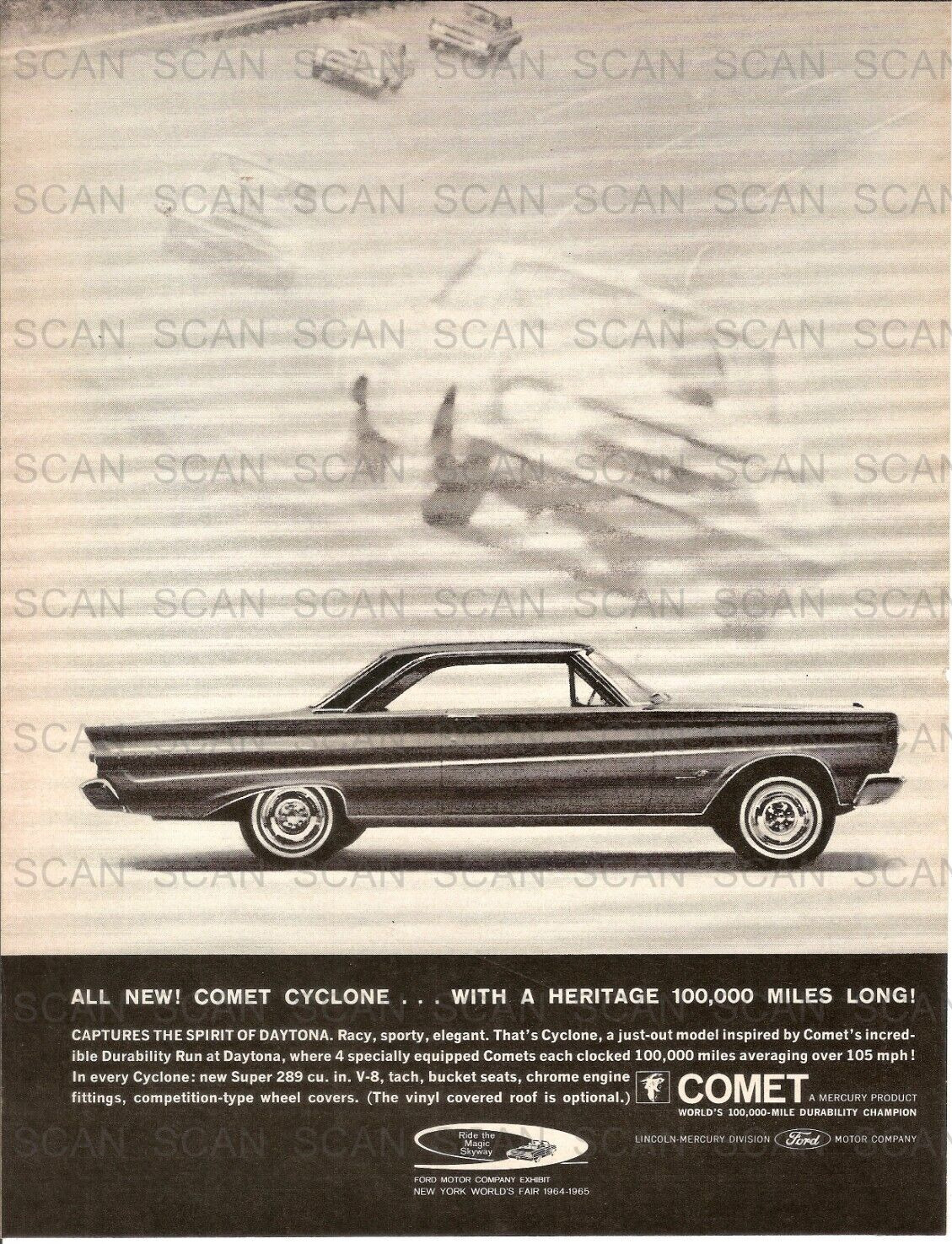 1964 Ford  Comet Cyclone Vintage Magazine Ad     Automobile