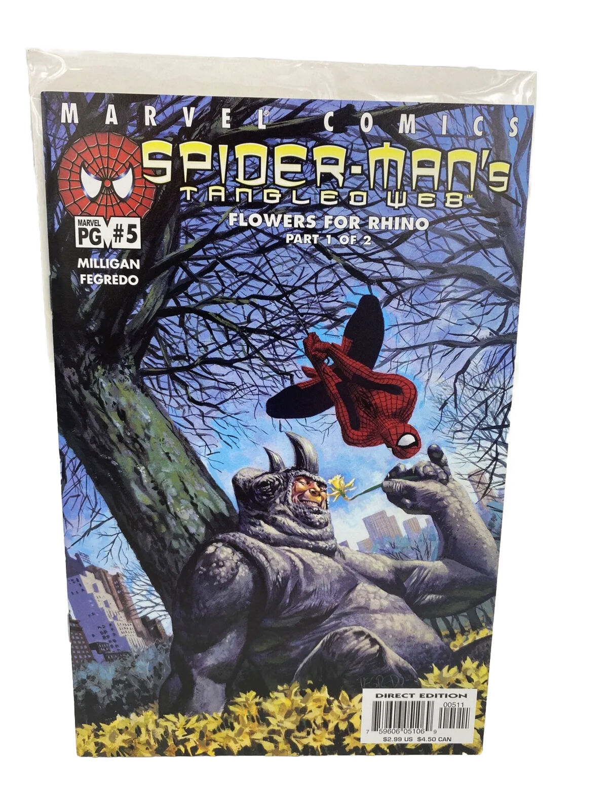 SPIDER-MAN’S “TANGLED WEB” FLOWERS FOR RHINO COMIC Part 1 (#5) Mint
