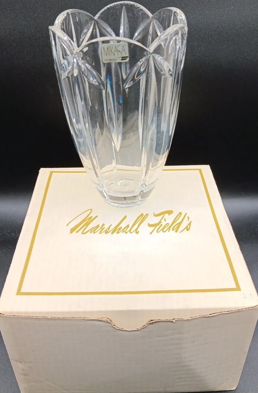 Vintage Rare Mikasa Marshall Field\'s Lead Crystal Vase Made in Germany With Box
