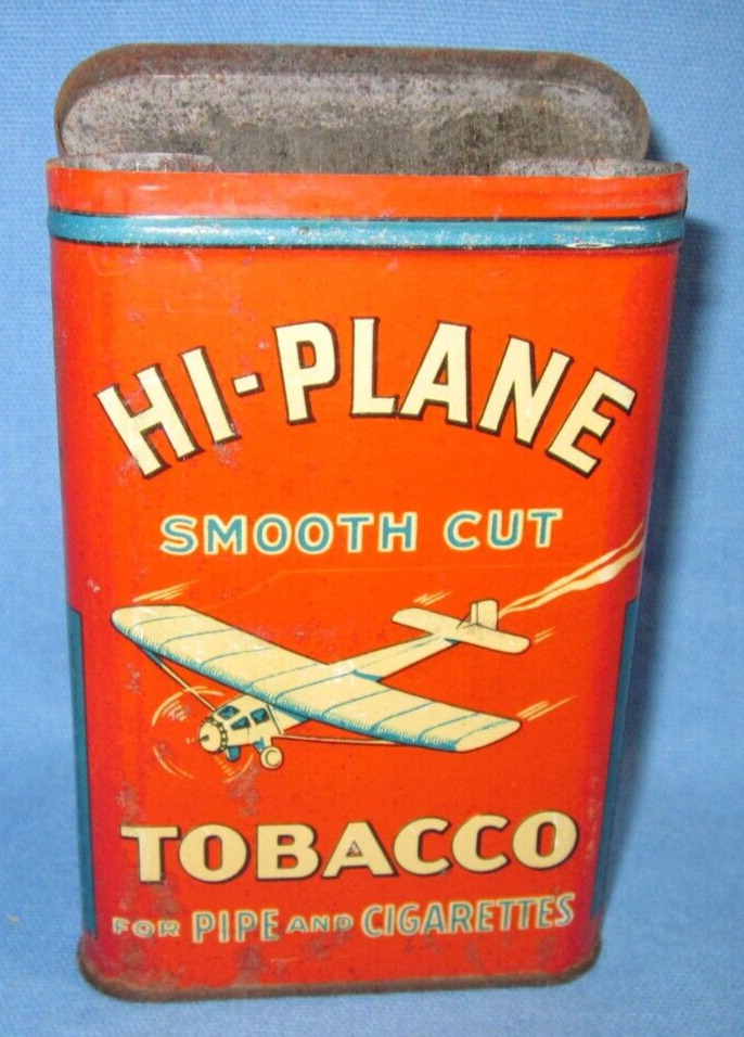 an Old Empty Hi-Plane Tobacco Tin .. rusty but cool ~ tin is empty, no Tobacco
