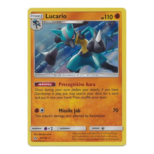 Lucario 67/156 Holo Rare Ultra Prism Sun & Moon Pokemon Cards TCG Near Mint