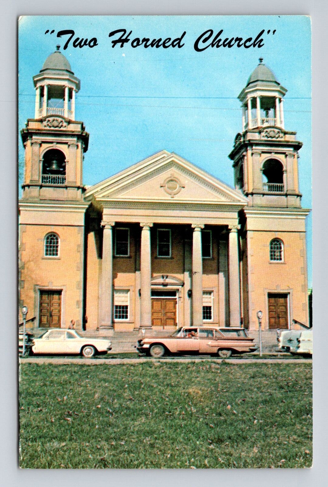 Marietta OH-Ohio, First Congregational Church, Antique Vintage Souvenir Postcard