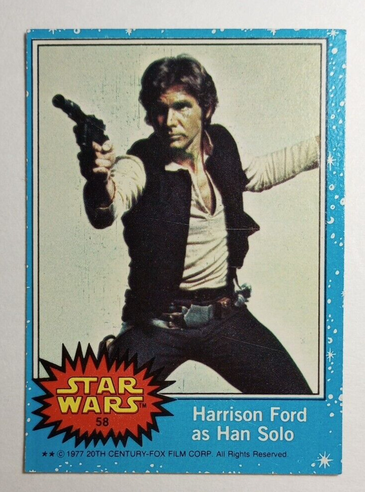 1977 TOPPS STAR WARS SERIES 1 #58 HARRISON FORD AS HAN SOLO 